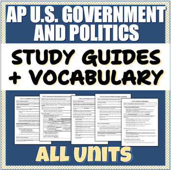 Preview of AP Government & Politics REVIEW BUNDLE! Study Guides & Vocabulary