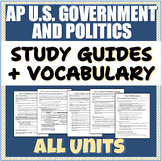 AP Government & Politics REVIEW BUNDLE! Study Guides & Vocabulary