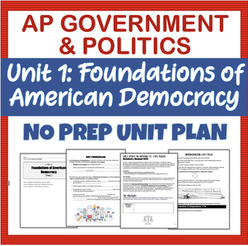 Preview of AP Government & Politics: Unit 1 Lesson Plans - No Prep Full Unit!