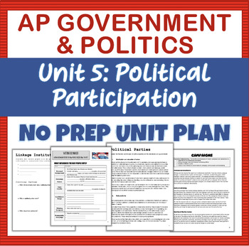 Preview of AP Government & Politics: Unit 5 Lesson Plans - No Prep Full Unit!