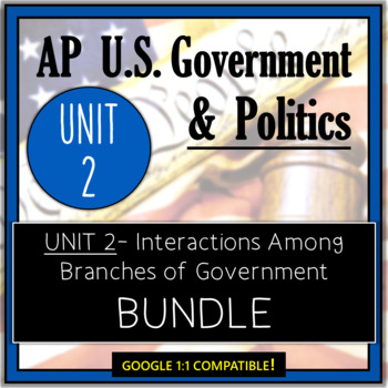 Preview of AP Government- UNIT 2 Bundle: PowerPoints, Assessments, Vocab, & More!