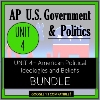 Preview of AP Government- UNIT 4 Bundle: PowerPoints, Assessments, Vocab, & More!