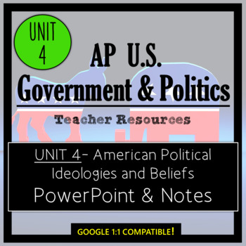 Preview of AP Government- UNIT 4 PowerPoint and Guided Notes (Editable and Google 1:1)