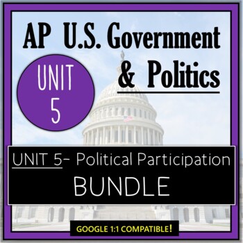 Preview of AP Government- UNIT 5 Bundle: PowerPoints, Assessments, Vocab, & More!
