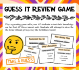AP Government Unit 1 Review: Guess It Game