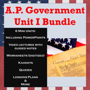 Preview of AP Government Unit I Bundle
