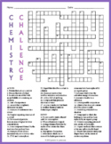 AP HIGH SCHOOL CHEMISTRY Crossword Puzzle Worksheet Activity