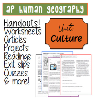 geography ap human slidesharedocs handouts worksheets culture pages tpt