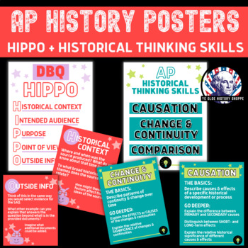 Preview of AP History APUSH & AP Euro - Bulletin Board - Printable Posters - Back to School