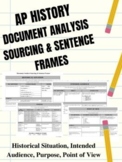 AP History Document Analysis Sourcing & Sentence Frames
