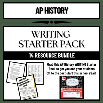 Preview of AP History Writing Starter Pack