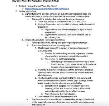 Preview of AP Human Geography Unit 5 Agriculture & Rural Land Use Lessons & Activities