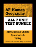 AP Human Geography - All Seven Unit Assessment Bundle
