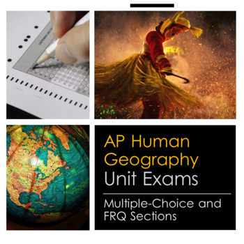 Preview of AP Human Geography Unit Exams Bundle
