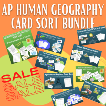 Preview of AP Human Geography Card Sort Bundle