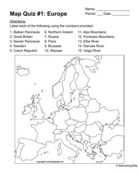 AP Human Geography European Map Quiz By Educating Ellie TpT   Original 6919273 2 