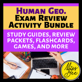 Human Geography Exam Review Activity Bundle