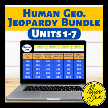 Preview of AP Human Geography Jeopardy Unit 1-7 Bundle