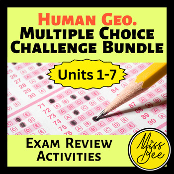 Preview of AP Human Geography Multiple Choice Exam Review Activity Bundle