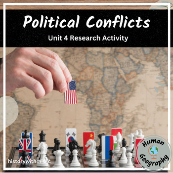 Preview of AP Human Geography: Political Conflicts Unit 4 Research Activity