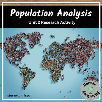 Preview of AP Human Geography: Population Analysis Unit 2 Research Activity
