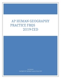 16 AP Human Geography Practice FRQs 2019 w/Rubrics