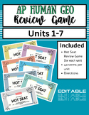 AP Human Geography Review Game Units 1-7 (editable)