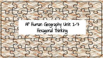 Preview of AP Human Geography Unit 1-7 Hexagonal Thinking