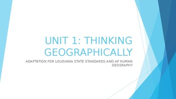 Preview of AP Human Geography Unit 1 Interactive Lecture