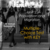 AP Human Geography Unit 2 Multiple-Choice Questions w/ KEY