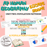 AP Human Geography Unit 2: Population Escape Room!