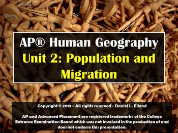 Preview of AP Human Geography Unit 2: Population and Migration Powerpoint