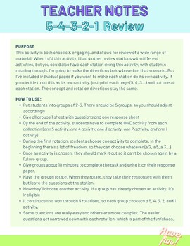 Preview of AP Human Geography Unit 2: Review Activity (Stations)