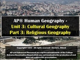 AP Human Geography Unit 3: Cultural Geography - Part 3: Religion