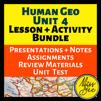 Preview of AP Human Geography Unit 4 Lesson and Activity Bundle