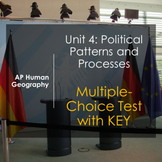 AP Human Geography Unit 4 Multiple-Choice Questions w/ KEY