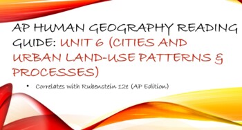 AP Human Geography Unit 6 Reading Assignment (Rubenstein 12e Compatible)