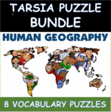 AP Human Geography Tarsia BUNDLE | 8 Vocabulary Puzzles