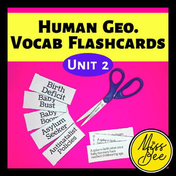 Preview of Human Geography Unit 2 Flashcards