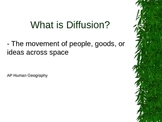 AP Human Geography:  What is Diffusion?