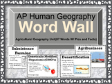 AP Human Geography Word Wall (Unit 5: Agriculture Patterns