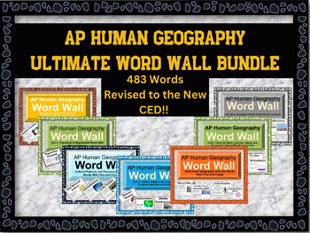 Preview of AP Human Geography Word Wall MEGA BUNDLE