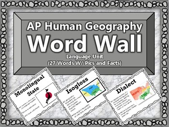 Ap Human Geography Word Wall Language - 