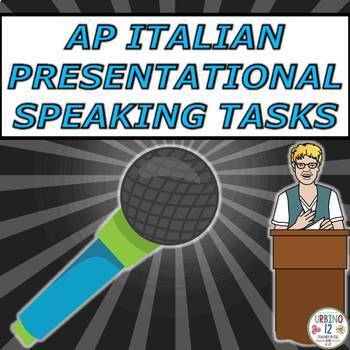 Preview of AP Italian Presentational Speaking Tasks BUNDLE