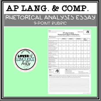 ap lang and comp argument essay rubric