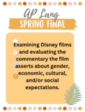 AP Lang Disney Final Exam Presentation