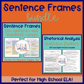 Preview of Coach Hall's AP® Lang Sentence Frames Bundle