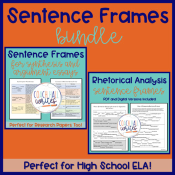 Coach Hall's AP® Lang Sentence Frames Bundle by Beth Hall | TPT