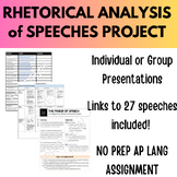 AP Lang Speech Rhetorical Analysis Project: No Prep Presen