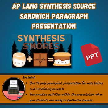 Preview of AP Lang Synthesis S'mores Paragraph Presentation